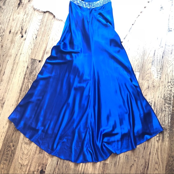 Blue PROM Formal Dress Ball Gown Sexy - Picture 7 of 8